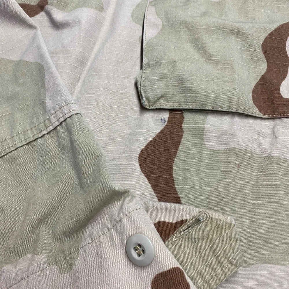 US Air Force Desert Camo BDU Jacket XL Long 3 Color Coffee Stain Ripstop Coat